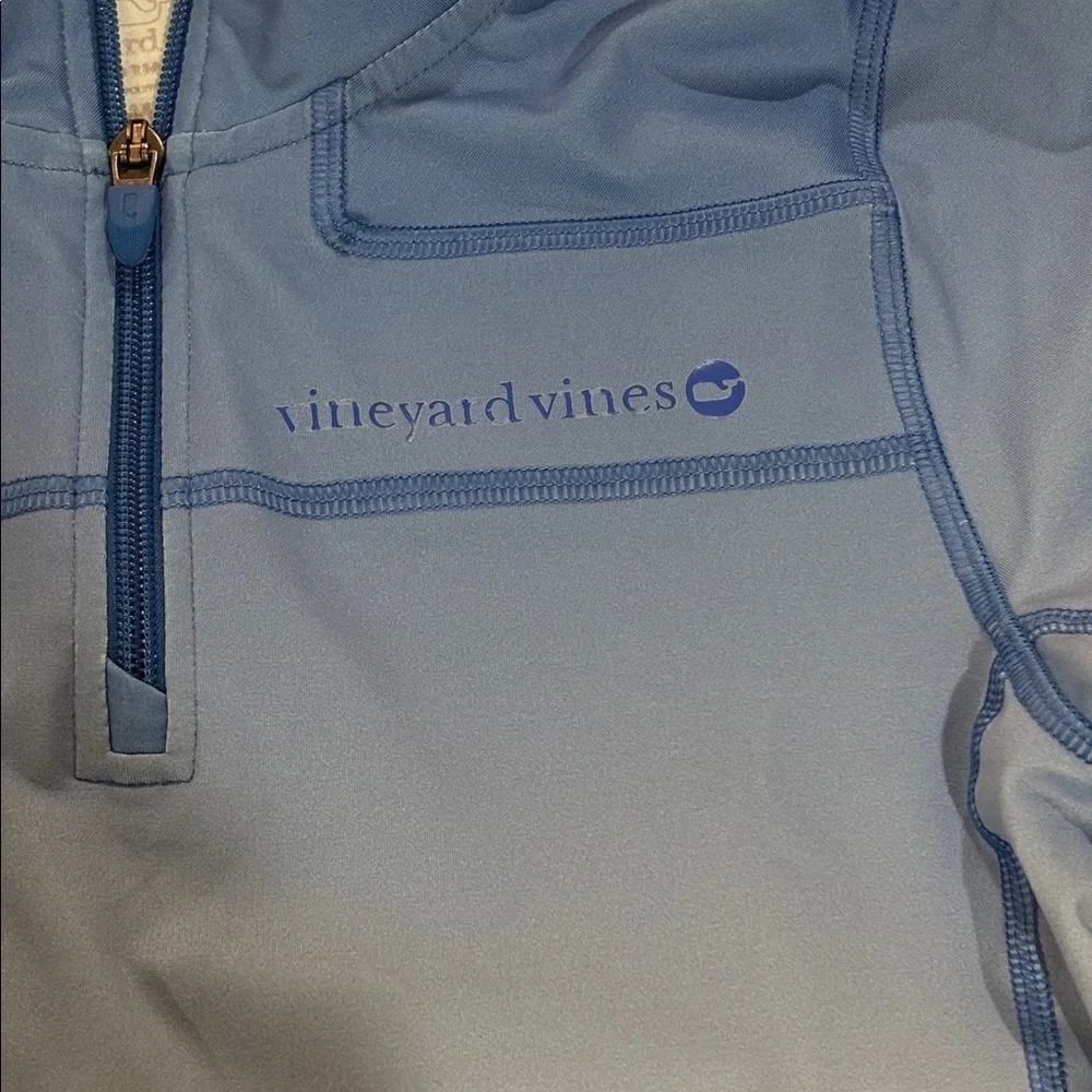 Vineyard Vines Blue Performance 1/2 zip Size M (10/12) - Picture 2 of 4